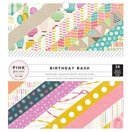 American Crafts Pink Paislee Birthday Bash 6 x 6 Inch 36 Sheet Paper Pad