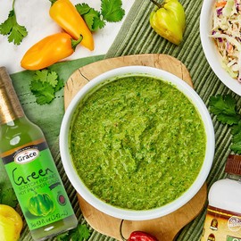 Grace Green Scotch Bonnet Hot Pepper Sauce 4.8oz - 2 Pack - Authentic Jamaican Scotch Bonnet Pepper Sauce that Brings the Savory Heat to your Jamaican Food