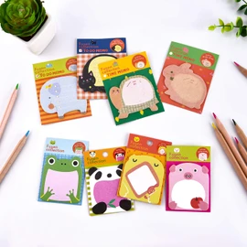16 Pieces Self Sticky Notes Cute Animals Shaped Sticky Notes Cartoon Sticky Notes for Students Home Office Roommates Gifts Bookmarks and Index Tab Supplies