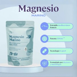 Fit Magnesio Marino Cápsulas Suministro Meses Alta Biodisponibilidad Aditivos Distintivo Simag Extraído Mediterráneo Francés