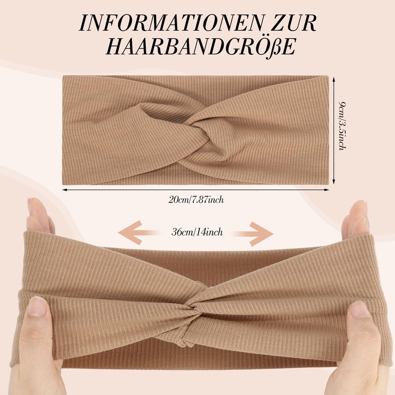 6 Pieces Women's Headband Elastic Soft Headbands Sports Hair Bands