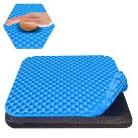 Juroof Gel Seat Cushion For Long Sitting With Non-Slip Covers,Soft & Breathable For Chair,Gaming,Car,Office,Desk Chair and Wheelchair,Office Pads (40 x 35cm)