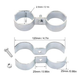 12 Packs 1 Inch Kennel Clamps, Saddle Clamps, dog kennel clamps, by GENHAKON