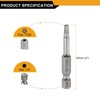 sourcing map 5pcs TT20 Security Torx Head Screwdriver Bit 2"
