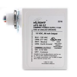 Lithonia Lighting NPS-80-EZ Dimming Power Pack 120/240/277 Volt AC 40 Milli-Amp Output