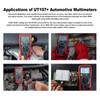 UNI-T UT107+ Multímetro Digital, Multímetro Automóvil Voltímetro Ohmímetro Mide Voltaje