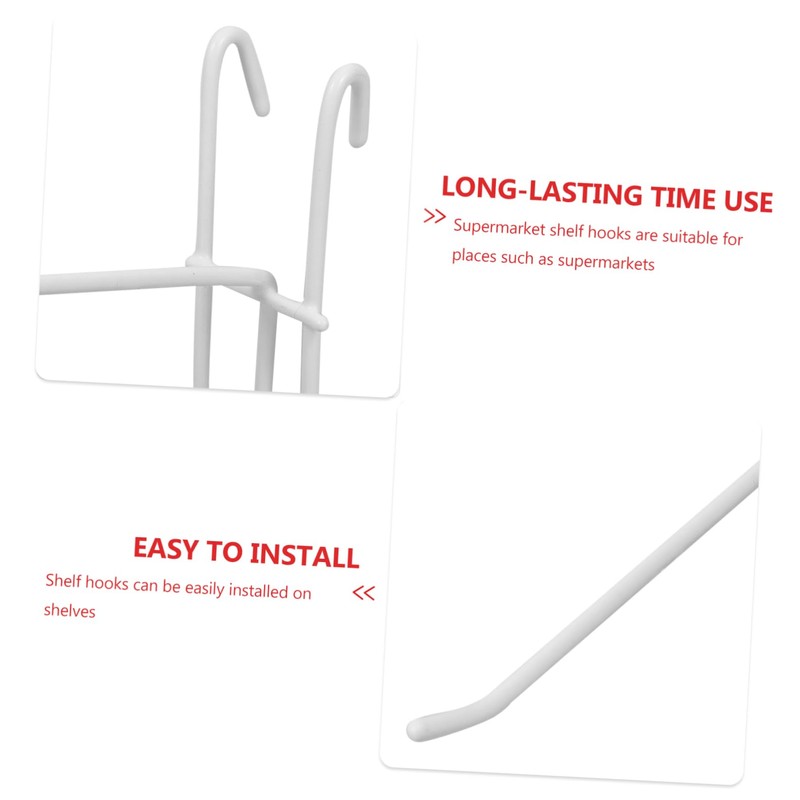 Tofficu 4sets Practical Iron Hooks for Household Grid Wall Display