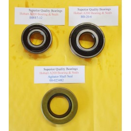 Hobart A200 Agitator Shaft Bearings & Seal BB-17-12, BB-20-6, 00-023482 Seal