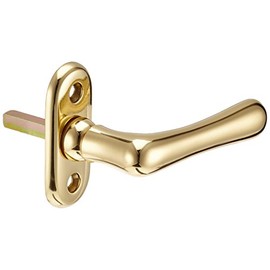 Basic Man Window Handle Stylish 504H Visible Screws 7 x 35 mm, polished brass [Pack of 1 102202674