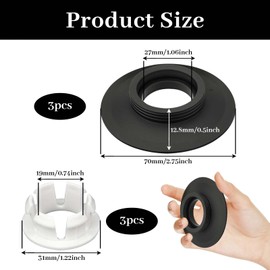 Toilet Flush System Replacement 3Pcs Flush Valve Seal Compatible with Ideal Standard Toilet Cistern Replacement Flush Valve Seal & Clip for Ideal Standard Armitage Shanks Flush Valves SV01967