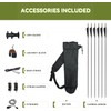 Black Hunter Recurve Bow and Arrow Set, GLURAK 60'' Wooden