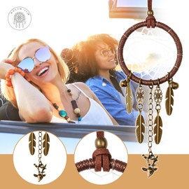 Handmade Cute Car Accessories, Car Antlers, Rear View Mirror Accessories, Car Mirror Decor Hanging, Rearview Mirror Accessories, Car Hanging Accessories for Car Decor - HOLSM-III