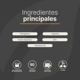 Testosterona Hombre 180 Cápsulas Maca Negra Fenogreco B Life Sabor Sin sabor