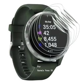 nvskvd Screen Protector for Garmin Venu 3S, Pack of 6 Hydrogel Film TPU Screen Protector Clear HD Soft TPU Hydrogel Film Screen Protector