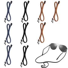 ZcrPrn Glasses Strap, Glasses String, 9 Pcs Non-Slip Adjustable Glasses Chain, Durable Spectacles Cord for Sports and Outdoor Activities, Unisex Sunglasses String for Men and Women