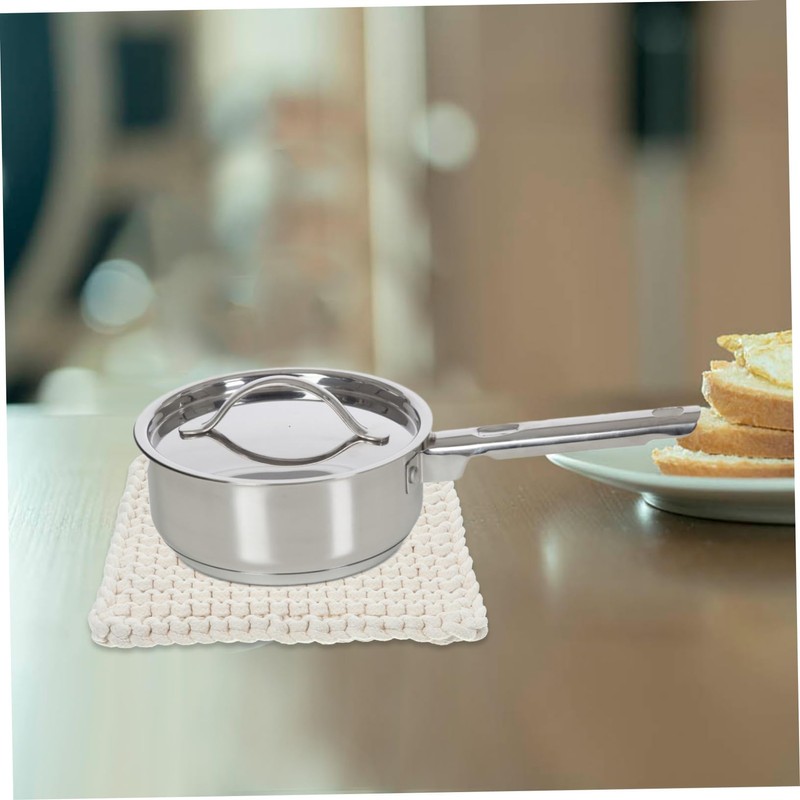 Ipetboom Square Woven Cotton Pot Mat Thick Heat-Resistant Trivet for