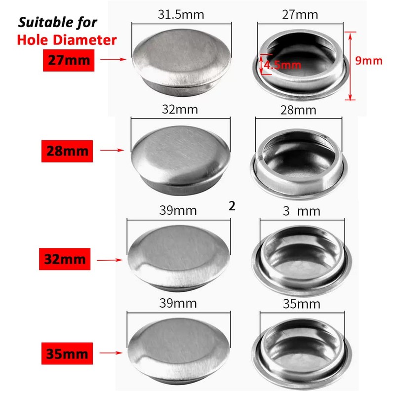 Kitchen Faucet Sink Hole Cover, 2pcs Brushed Stainless Steel Faucet