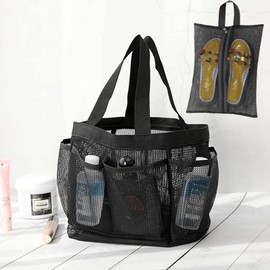 Mesh Beach Tote Bag Extra Large Mesh Beach Bag Family with Multiple Pockets Lightweight Travel Tote Bag Foldable Pool Bag Shoulder Bag With Zipper for Swim Tools Beach Travel Accessories for Women Men