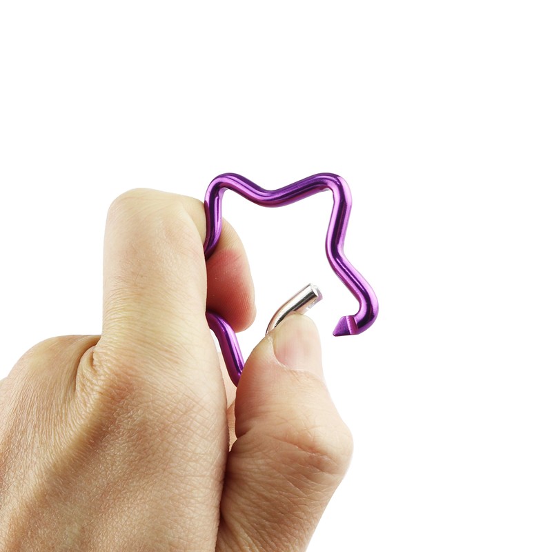 SWATOM Aluminum Star Shape Carabiner Clip Spring Snap Hook Keyring