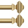 JRZOO 2 Pack Gold Curtain Rods 48 to 84 Inches(4-7