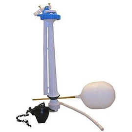 LASCO 04-4047 Toilet Ballcock with Anti-Syphon Plastic 8-1/2-Inch Fill Valve Kit with Float, Float Rod, Refill Tube, Flapper and Nut