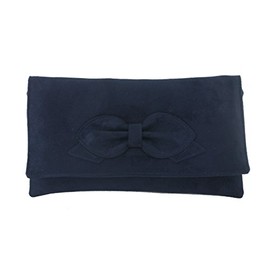 LONI Gorgeous Faux Suede Clutch Shoulder Bow Bag
