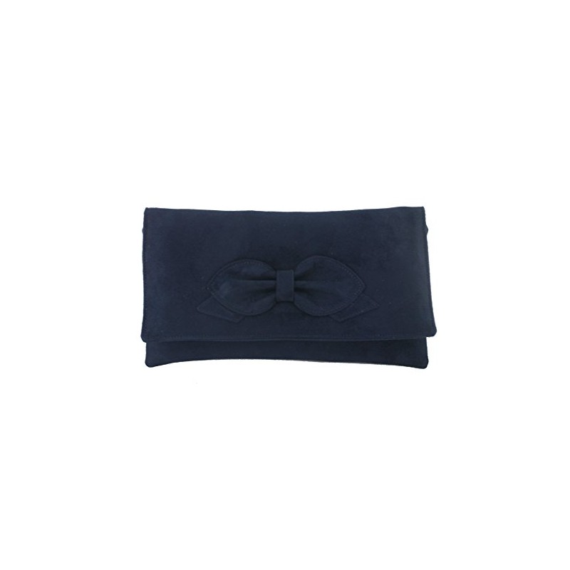 LONI Gorgeous Faux Suede Clutch Shoulder Bow Bag
