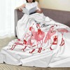 Oplp Merry Christmas Pink Flamingo Throw Blanket for Bed Sofa