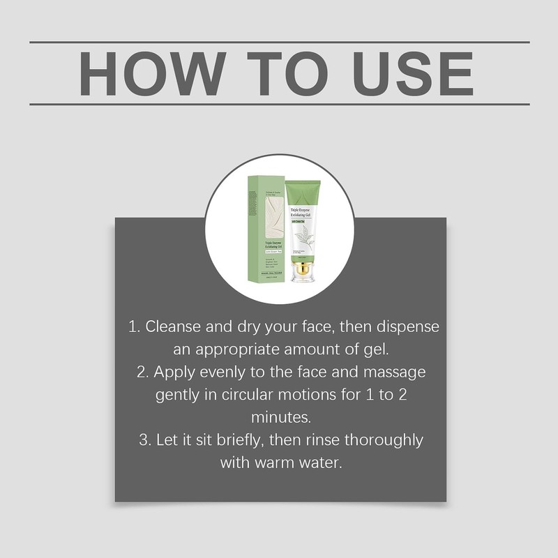 Gel Exfoliante Facial Té Verde Triple Enzima Peeling Suave Rostro