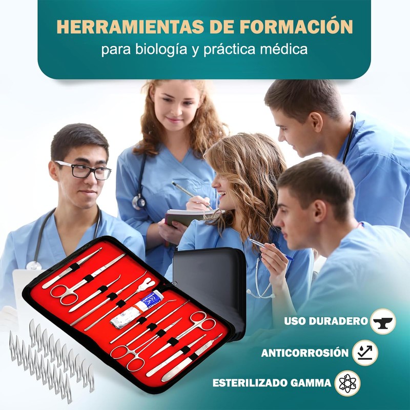 Kit de Práctica de Sutura 22Pcs, Herramientas de práctica de