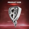 FATECIM Triangle Motorcycle LED Headlight Motorbike Hi/Lo Beam Headlamp Bottom