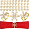 Patelai 100 Pieces Snowflake Napkin Rings Thanksgiving Christmas Napkin Holders