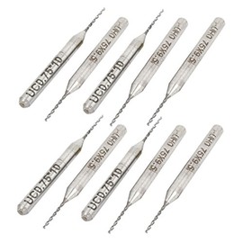 uxcell 10pcs 0.75mm Tip Spiral Flute Tungsten Carbide Micro PCB Drill Bits