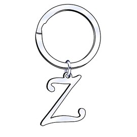 Silver Letter A-Z Keyring for Key for Women Men Women Men A B C D E F G H I J K L M N O P Q R S T U V W X Y Z Stainless Steel Alphabet Initial Keyring (26Z), Z, L
