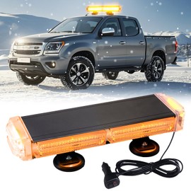Nrgedzam 78 LED Emergency Lights for Vehicles, Magnetic Strobe Light, High Intensity Emergency Strobe Lights for Trucks, Double Side Flashing Strobe Light for Vehicles Tow Snowplow Pickup(Amber)
