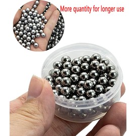 WISCRAFTER Mischkugeln/Farbmischkugeln Edelstahlkugel, 120 Stück rostfreie stahlkugeln Edelstahl Mixing Balls, 5,5 mm Paint Agitator Bälle Ideal als Miniatur Acrylfarbe Flaschen Beads