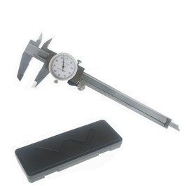 waltyotur 6 Inch 0.001 Precision Dial Caliper Stainless Steel Shockproof 4-Way Measurement with Plastic Case