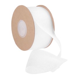 quiodok White Ribbon Wide, Gift Ribbon, White, Ribbon White, 38 mm x 25 m Ribbon Wedding, for Party Gift Wrapping, Flowers, Valentine's Day Decorative Ribbon