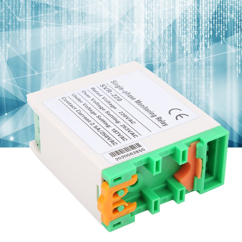 SVR220 SinglePhase Voltage Monitoring Relay 3LEDs Overvoltage Undervoltage Protection Device