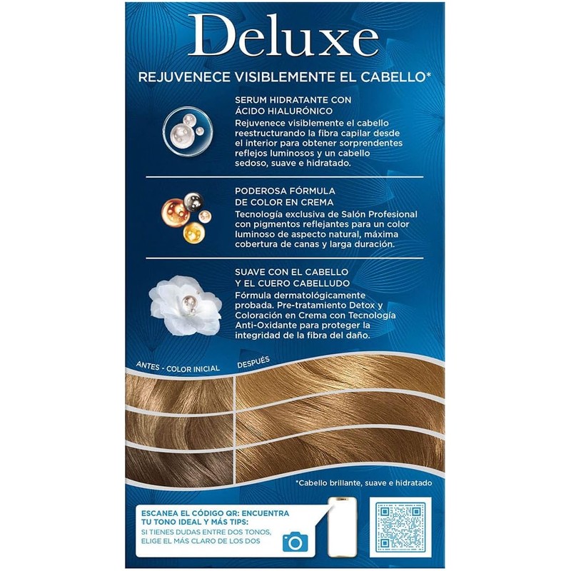 Wella Deluxe, Tinte Permanente 8.3 Rubio Claro Dorado, 207 G