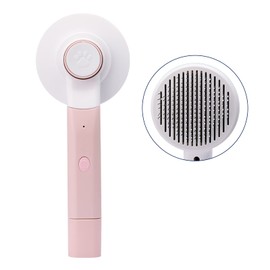 Dog Brush Cat Brush for Shedding and Grooming, Pet Brush with Nail Grinder, Pet Self Cleaning Slicker Brush for Tangled Hair, Pet Massage Comb for Dogs Cats Pets with Long or Short Hair (Pink)