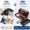 Long Zip-Around Leather Wallet for Daily Carry – Dual-Zipper Card
