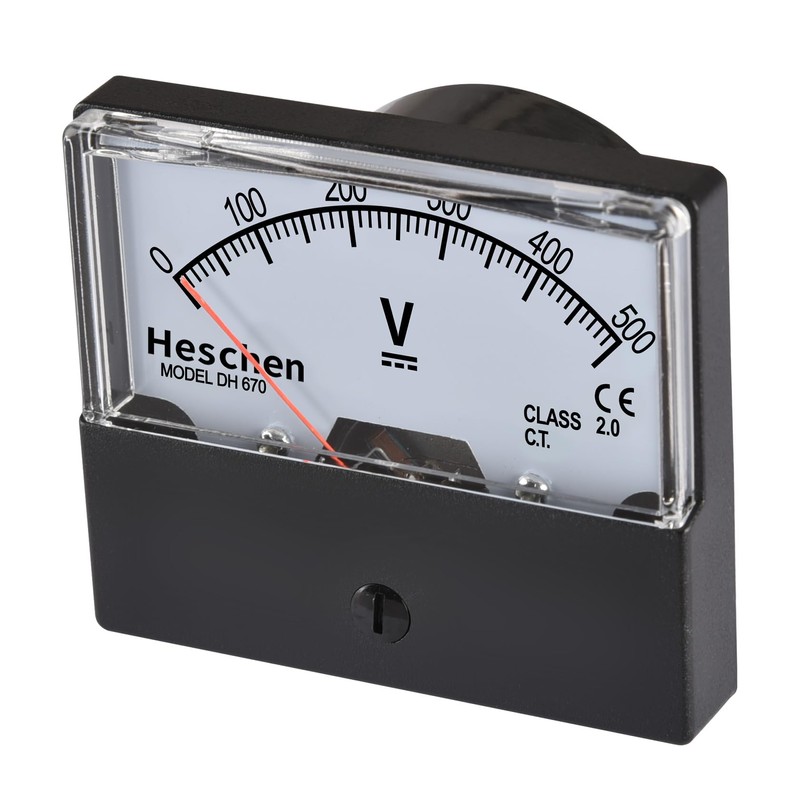 Heschen Voltmeter Rectangle Analog Display Volt Voltmeter 670 Style DC