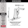 Delta Faucet Vesna Single Hole Bathroom Faucet, Single Handle Bathroom