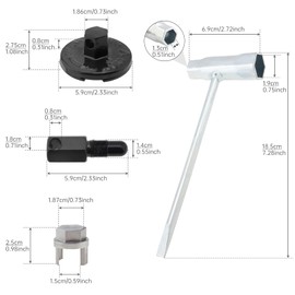 Windance 14mm Piston Stop Chainsaw Wrench Clutch Flywheel Removal Puller Tool Kit Fit for Husqvarna Rancher 340 345 346 350 351 353 445 450 455 460 502 2 Cycle 502541601 502541000 502541603 (Black)