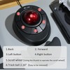 MCSaite Wired Trackball Maus mit Scroll Wheel - Roter Ball