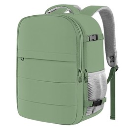 HOTOR Travel Backpack - Flight Approved Travel Bag for Men and Women, Carry on Luggage for 15.6" Laptop and Travel Essentials for Work, Business, Weekender, College 11.8"x7.9"x17.3" (Green)