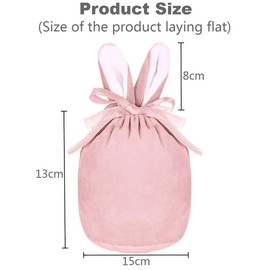 Easter Basket, Easter Bag, Easter Gifts, Children's Easter Decoration, Pack of 6 Easter Bags, Easter Basket, Bag with Rabbit Ears, for Gift Bag, Easter Gifts (Light Pink + Light Blue + White)