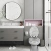 Angel Shield Marble Toilet Seat Durable Molded Wood with Quiet