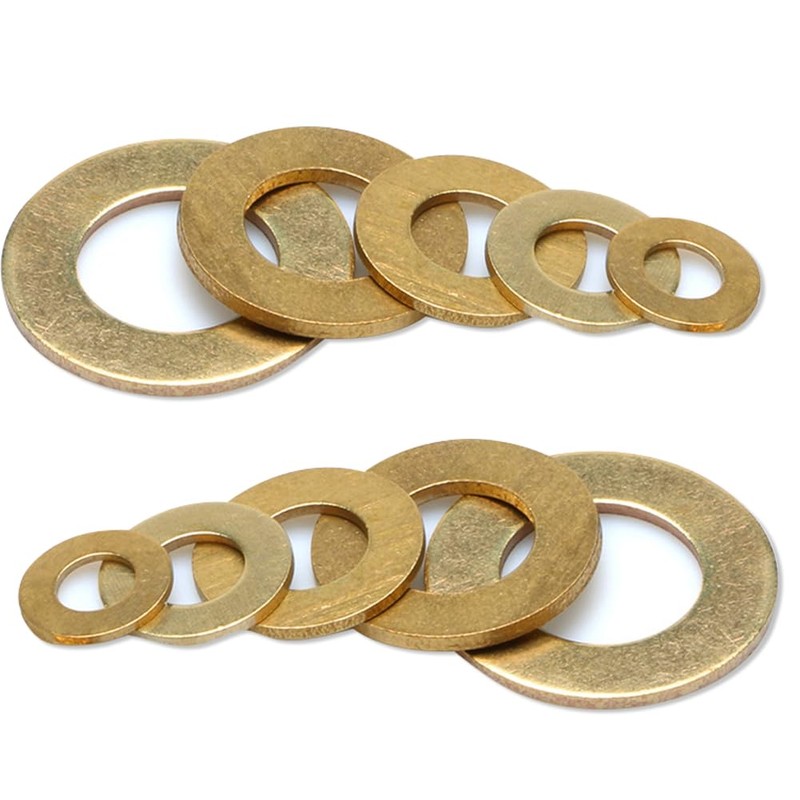 M5 Brass Flat Washers, Pack of 50 Fittings Rings Room